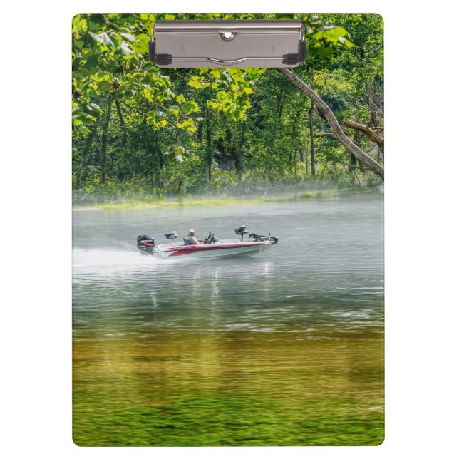 Fishing Boat On The Move Clipboard (Front)