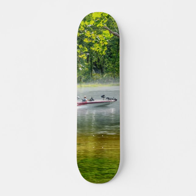 Fishing Boat On The Move Skateboard (Front)