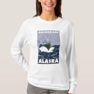 Fishing Boat Scene - Anchorage, Alaska T-Shirt