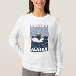Fishing Boat Scene - Dawson, Alaska T-Shirt