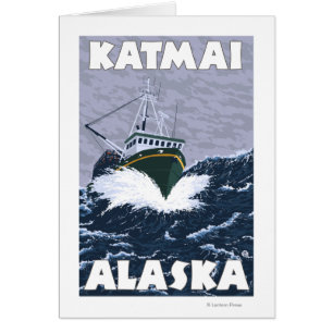 Fishing Boat Scene - Katmai, Alaska