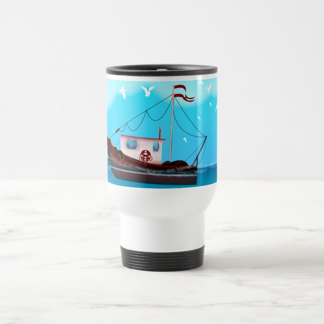 Fishing Boat Travel Mug (Center)