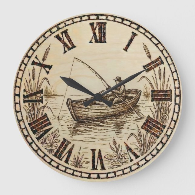 Fishing Boat - Wall Clock  (Front)