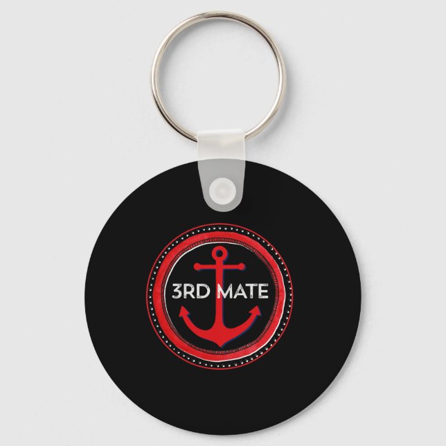 Fishing Boating 3rd Mate Nautical  Key Ring (Front)