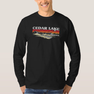 Fishing Boating Camping Lake Vacation Cedar Lake P T-Shirt