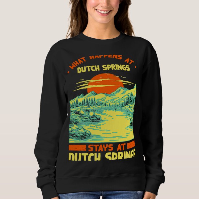 Fishing Boating Camping Lake Vacation Dutch Spring Sweatshirt (Front)