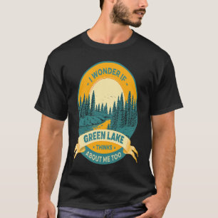 Fishing Boating Camping Lake Vacation Green Lake T-Shirt