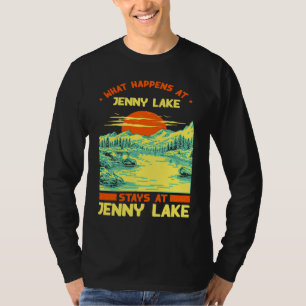 Fishing Boating Camping Lake Vacation Jenny Lake T-Shirt