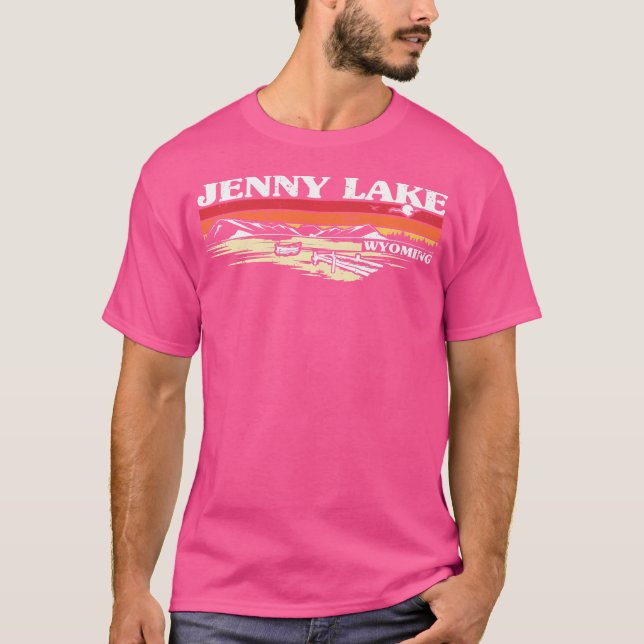 Fishing Boating Camping Lake Vacation Jenny Lake T-Shirt (Front)