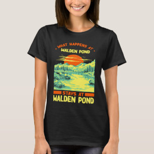 Fishing Boating Camping Lake Vacation Walden Pond T-Shirt