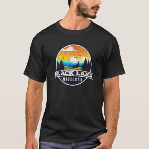 Fishing Boating Camping Lakeview Black Lake T-Shirt