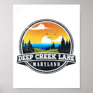 Fishing Boating Camping - Lakeview Deep Creek Lake Poster