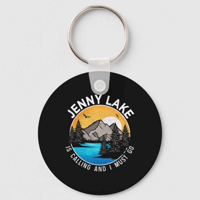 Fishing Boating Camping - Lakeview Jenny Lake  Key Ring (Front)