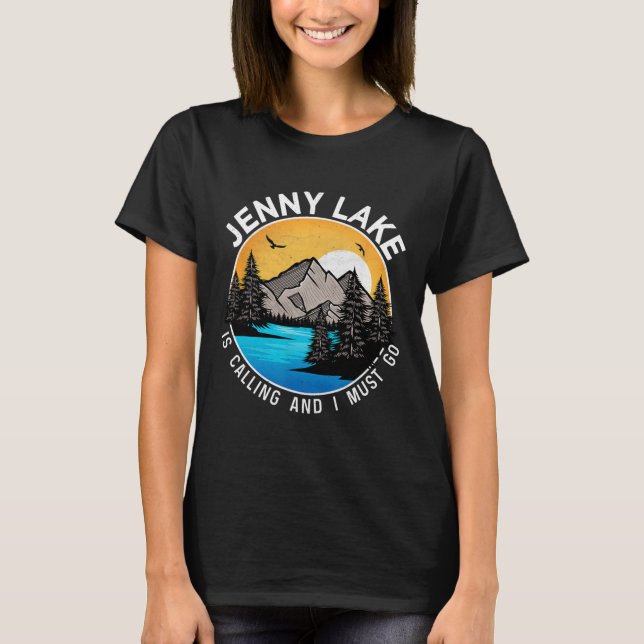 Fishing Boating Camping - Lakeview Jenny Lake  T-Shirt (Front)