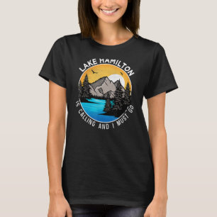 Fishing Boating Camping Lakeview Lake Hamilton T-Shirt