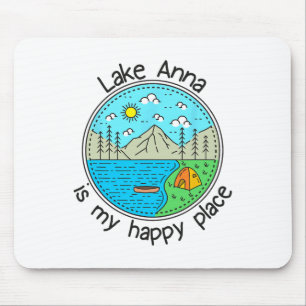 Fishing Boating Camping - My Happy Place Lake Anna Mouse Pad
