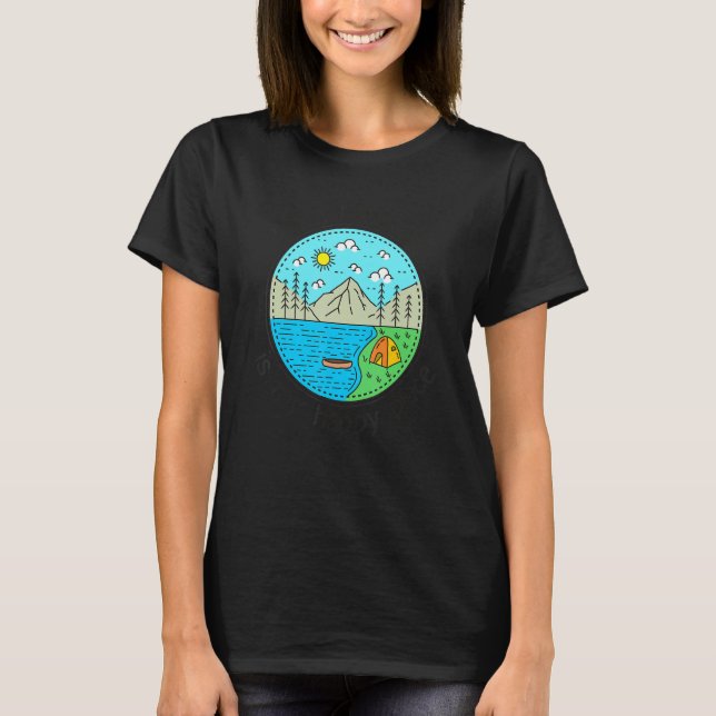 Fishing Boating Camping   My Happy Place Lake Mina T-Shirt (Front)