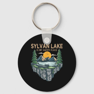 Fishing Boating Camping - My Happy Place Sylvan La Key Ring