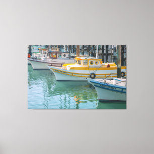 Fishing Boats at Marina Canvas Print