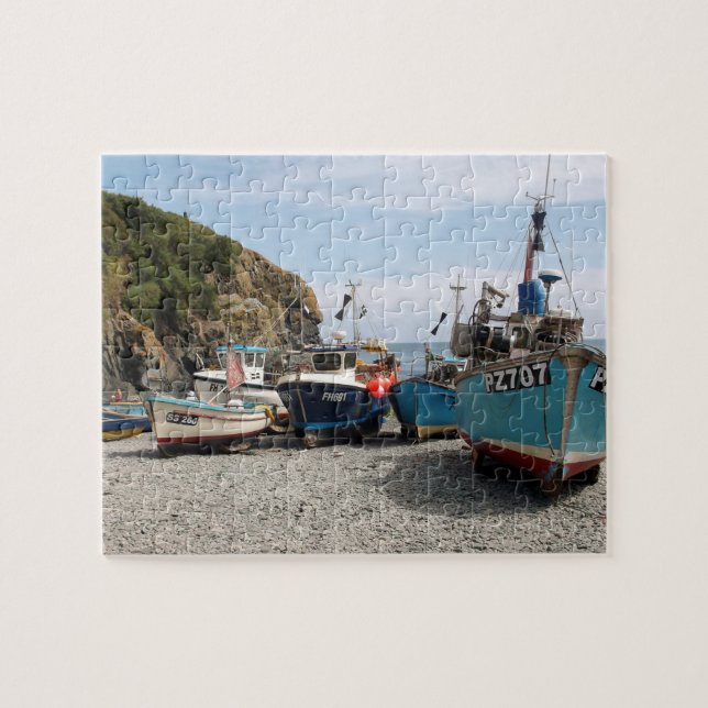 Fishing Boats Cadgwith Cornwall England Jigsaw Puzzle (Horizontal)