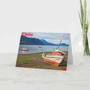 Fishing boats, Hornopiren, Chile Card