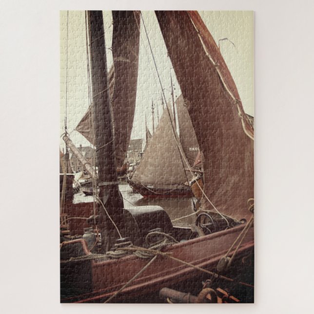 Fishing boats in Harbor  Jigsaw Puzzle (Vertical)