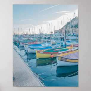 Fishing boats in Nice, French Riviera Poster