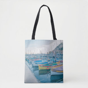 Fishing boats in Nice, French Riviera Tote Bag