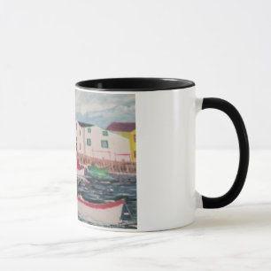 Fishing boats in NL Canada fishing village  Mug