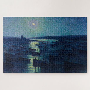 Fishing Boats in the Moonlight (Camaret, France) Jigsaw Puzzle