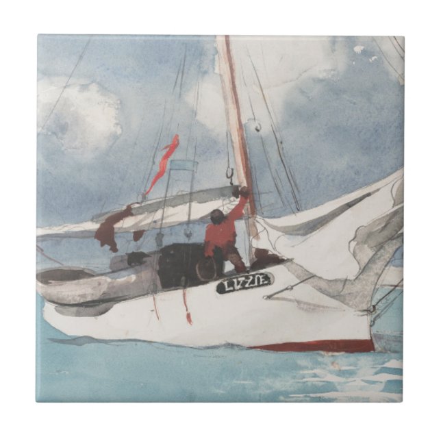 Fishing Boats, Key West Tile (Front)