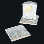 Fishing Boats Leaving the Harbour | Claude Monet Stone Coaster<br><div class="desc">Fishing Boats Leaving the Harbour, Le Havre (1874) | Claude Monet’s Fishing Boats Leaving the Harbour, Le Havre (1874) is an impressionist masterpiece capturing fishing boats departing the bustling harbour of Le Havre. The painting showcases Monet's characteristic loose brushwork, vibrant colour palette, and atmospheric effects, emphasizing the dynamic interaction of...</div>