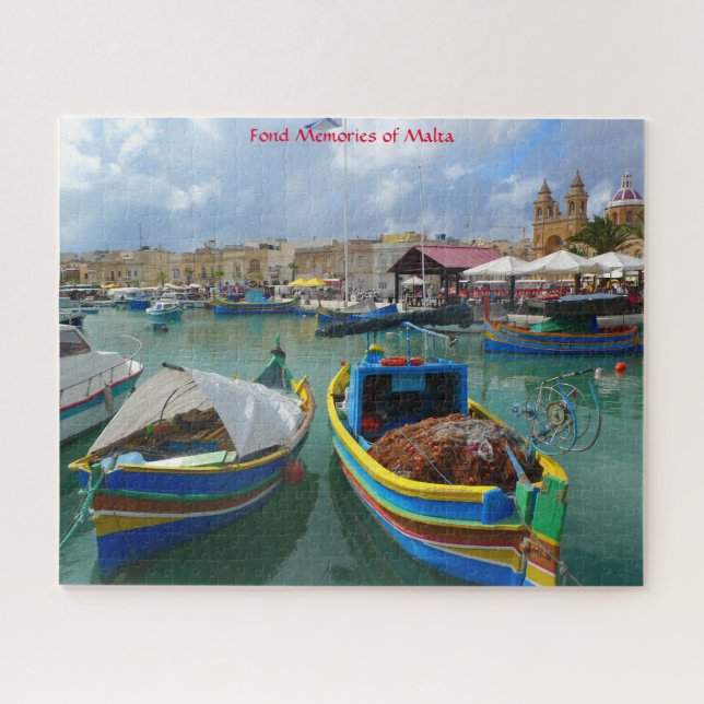 Fishing Boats of Malta. Jigsaw Puzzle (Horizontal)