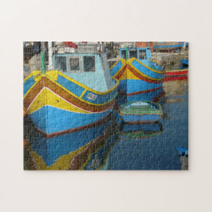 Fishing Boats of Malta. Jigsaw Puzzle