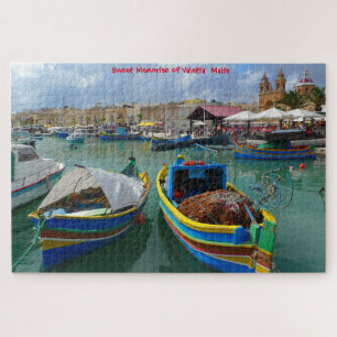 Fishing Boats of Malta. Jigsaw Puzzle