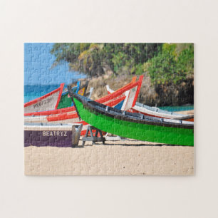 Fishing Boats on a Beach Puerto Rico. Jigsaw Puzzle