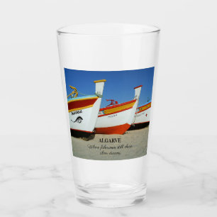 Fishing Boats on Algarve's Beach Photo Glass