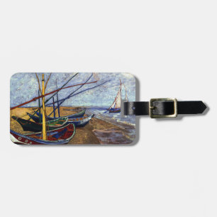 Fishing Boats on Beach Luggage Tag