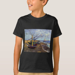 Fishing Boats on Beach T-Shirt