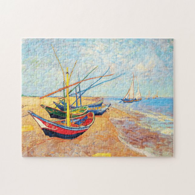 Fishing Boats on the Beach at Saintes-Maries Jigsaw Puzzle (Horizontal)
