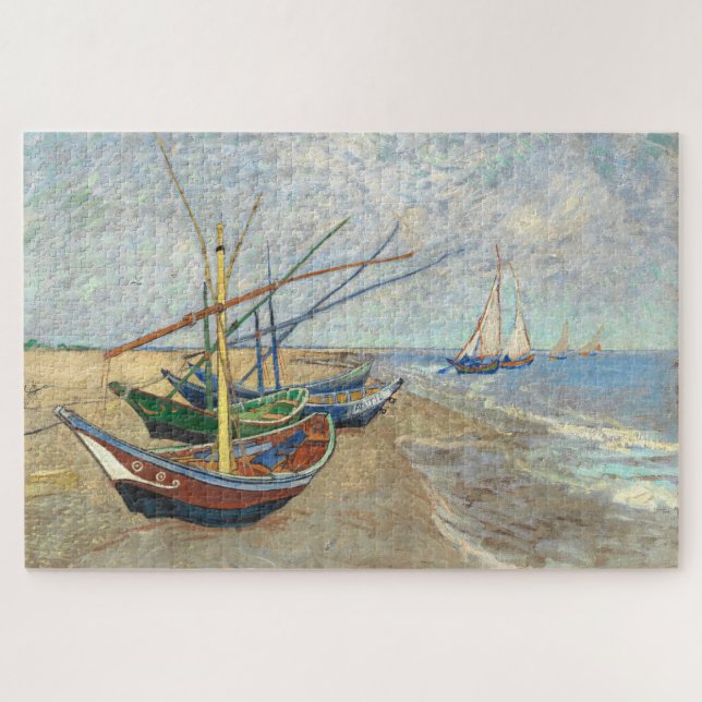 Fishing Boats on the Beach by Vincent Van Gogh  Jigsaw Puzzle (Horizontal)