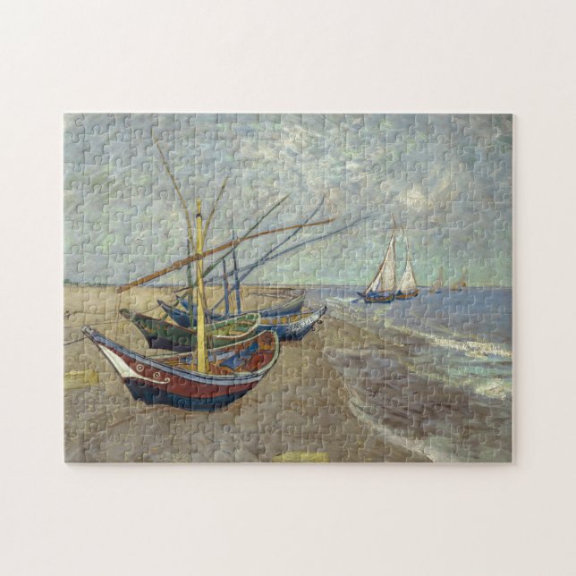 Fishing Boats on the Beach by Vincent Van Gogh Jigsaw Puzzle (Horizontal)
