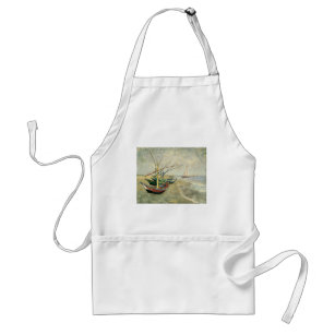 Fishing Boats on the Beach by Vincent van Gogh Standard Apron