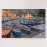 Fishing Boats on the Lake in Riva del Garda Italy Jigsaw Puzzle<br><div class="desc">This scenic jigsaw puzzle features colourful fishing boats on the lake at Riva del Garda in Italy #travel #adventure #europe #european #rivadelgarda #italy #boats #fishing #fishingboats #lake #water #landscape #jigsaw #puzzle #jigsawpuzzle #gifts #fun #stockingstuffers #games #nature</div>