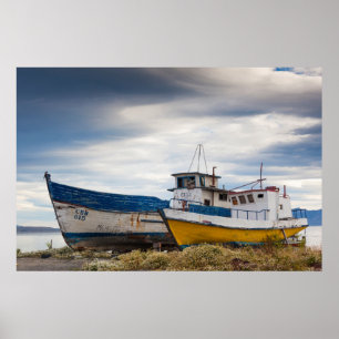 Fishing boats poster