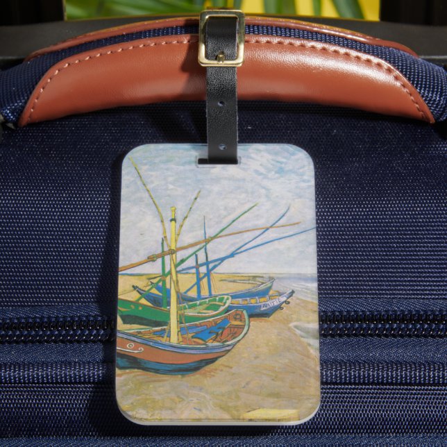 Fishing Boats | Vincent van Gogh Luggage Tag (Front Insitu 2)