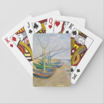 Fishing Boats | Vincent Van Gogh Playing Cards<br><div class="desc">Fishing Boats on the Beach at Saintes-Maries (1888) by Dutch post-impressionist artist Vincent Van Gogh. Original artwork is an oil on canvas seascape painting depicting several fishing boats on the ocean shore.

Use the design tools to add custom text or personalise the image.</div>