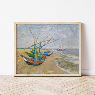 Fishing Boats Vincent Van Gogh Poster