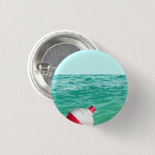 Fishing Bobber in Water 3 Cm Round Badge