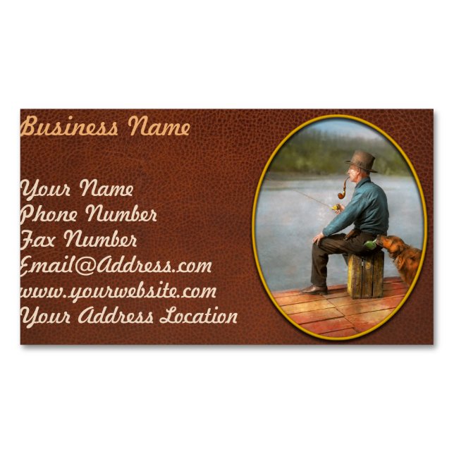 Fishing - Booze hound 1922 Magnetic Business Card (Front)